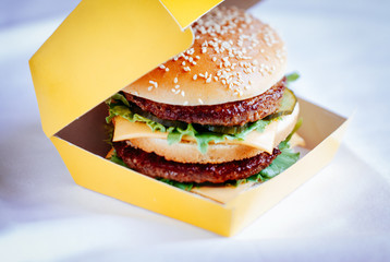 Hamburger in a box