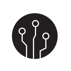 circuit board icon on white background. circuit board sign.