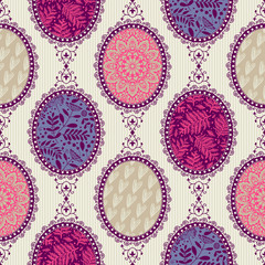 Seamless vintage pattern for fabric, wallpaper or scrapbook. Patchwork