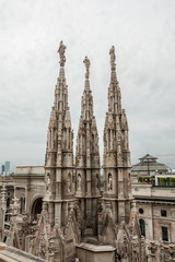 Fototapeta premium detail of Duomo di Milano