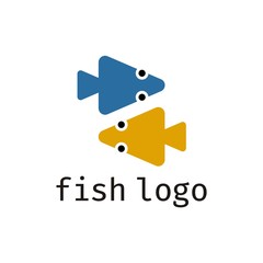 Fish - vector logo. Business icon for the company. Labels for any use / Design / products / Trade / restaurant. Flat design. Illustration.
