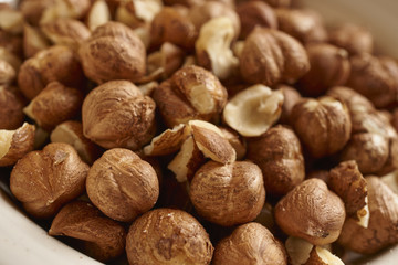 Filberts, sometimes called Hazelnuts. Removed from their shells and still raw.