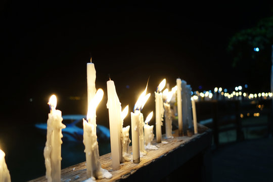 Candle light up on Beach road in Pattaya