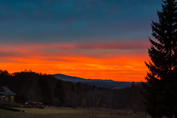 Sonnenuntergang im Harz