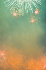 Festive new year's fireworks