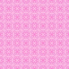 Vector Pink Ornamental Seamless Line Pattern. Endless Texture. Oriental Geometric Ornament