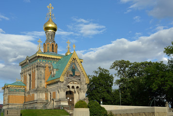 Fototapeta na wymiar Russische Kapelle Darmstadt