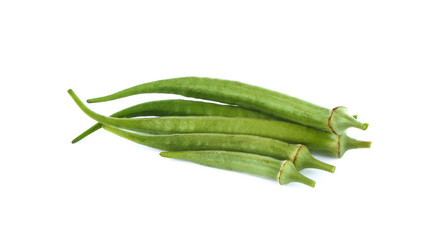 Okra on a white background