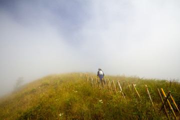 Obraz premium Hikking on mountain
