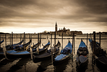 Gondolas in Venice, Italy