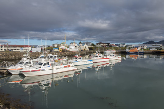 Fishing boats in Hofn harbour, Iceland