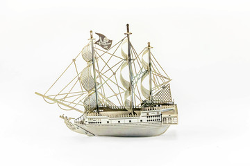 Naklejka premium steel pirate ship