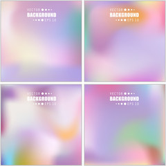 Abstract Creative concept vector multicolored blurred background set. For Web and Mobile Applications, art illustration template design, business infographic and social media, modern decoration