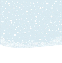 Falling snow seamless pattern. White splash on blue background. 