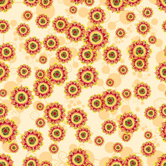 Seamless repeating floral pattern.Vector