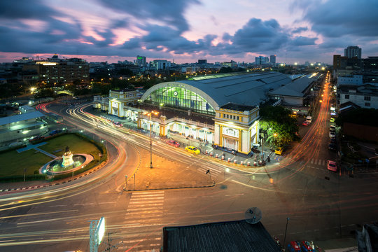 Bangkok central train station (Hua Lamphong Railway Station)