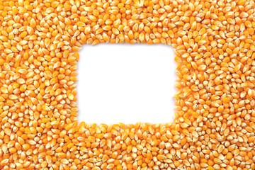 Corn grains with empty space