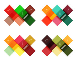 Vector blank stripes and lines infographics templates