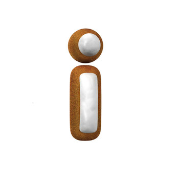 Small Letter I. Gingerbread font. Christmas cookie alphabet concept. 3d rendering isolated on White Background