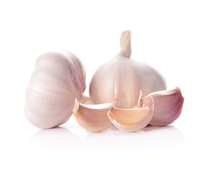 Garlic isolated on white background