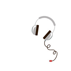 Headphone icon. Device music sound audio and stereo theme. Isolated design. Vector illustration