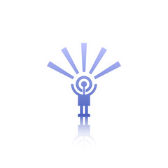 Abstract technology icon. Technology futuristic element. Signal icon.