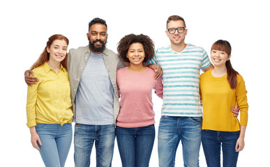 Obraz premium international group of happy smiling people