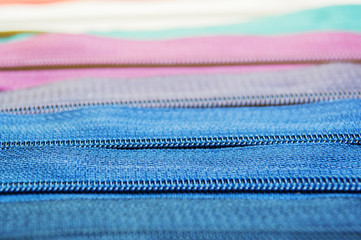 picture of selective focus on zippers for background
