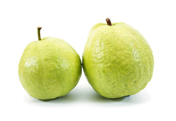 Guava isolated on white background.Fresh guava isolated