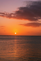 Sunset over the ocean