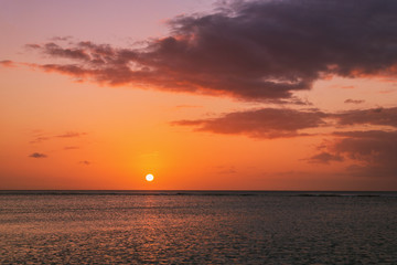 Sunset over the ocean