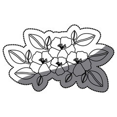 Flowers icon. Decoration garden ornament and nature theme. Isolated design. Vector illustration