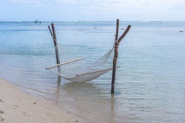 Hammock in the ocean, Mauritius