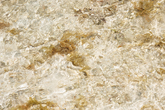 Stones under transparent water for use as  background