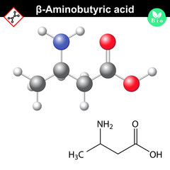 beta- Aminobutyric acid molecule