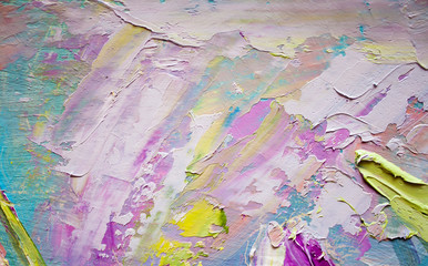 Hand drawn oil painting.lily  flpwers on canvas