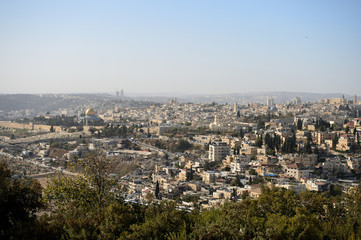 Fototapeta na wymiar View of Jerusalem in the early morning, Israel
