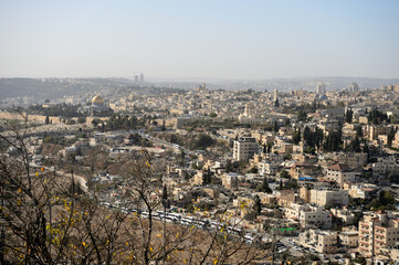 Fototapeta na wymiar View of Jerusalem in the early morning, Israel