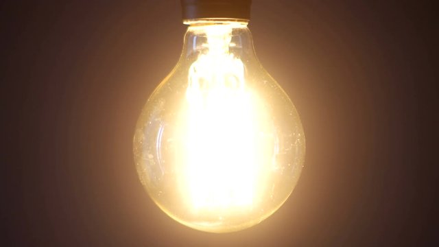 Real Edison light bulb flickering