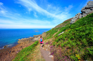 Fototapeta premium Cotentin, randonnée sur le GR 223
