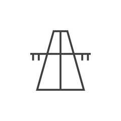 Highway line icon, outline vector sign, linear pictogram isolated on white. logo illustration
