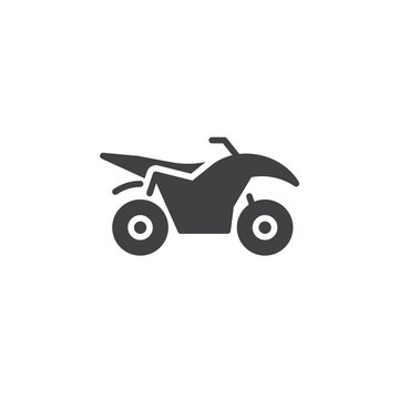Quad bike icon vector, filled flat sign, solid pictogram isolated on white, logo illustration