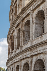 Fototapeta premium Wall Coliseum, an architectural monument in Rome