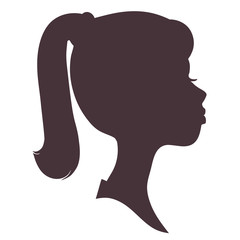 Girl face silhouette