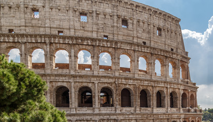Naklejka premium Coliseum, an architectural monument in Rome
