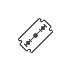 Razor blade line icon, outline vector sign, linear pictogram isolated on white. logo illustration