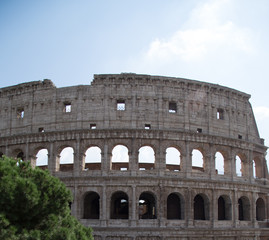 Obraz premium Wall amphitheater Colosseum in Rome