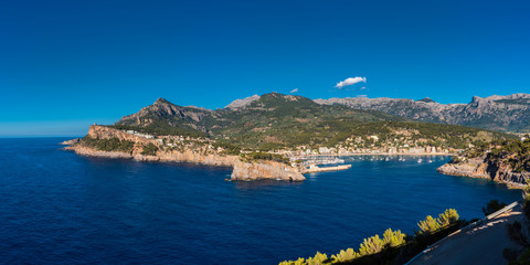 Bay leading to Port de Soller Mallorca