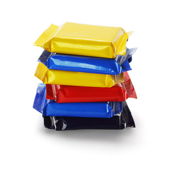 Stack of Chocolate Bars in Wappers