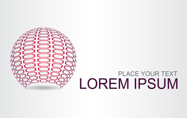 Logo of a stylized sphere with abstract shapes